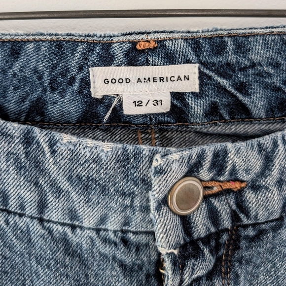 Good American Women's Good 90' Distressed Blue Jeans ~ Size 12/31 - Picture 5 of 13